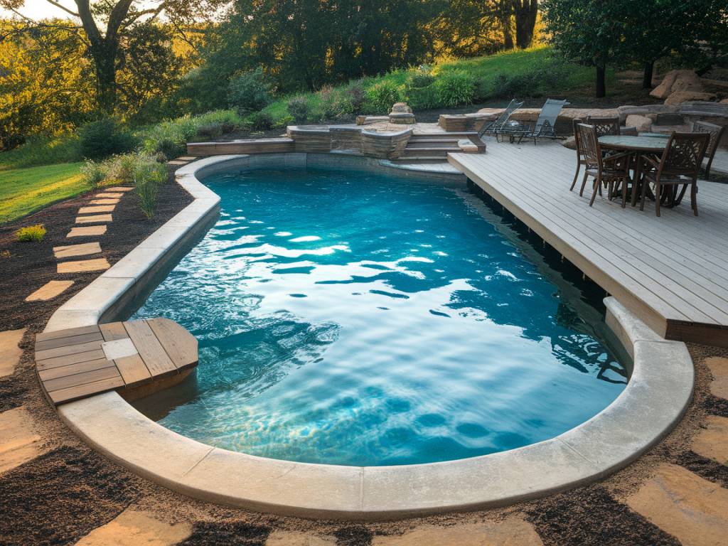 Les avantages et inconvénients d'une piscine en béton semi-enterrée : un compromis idéal ?