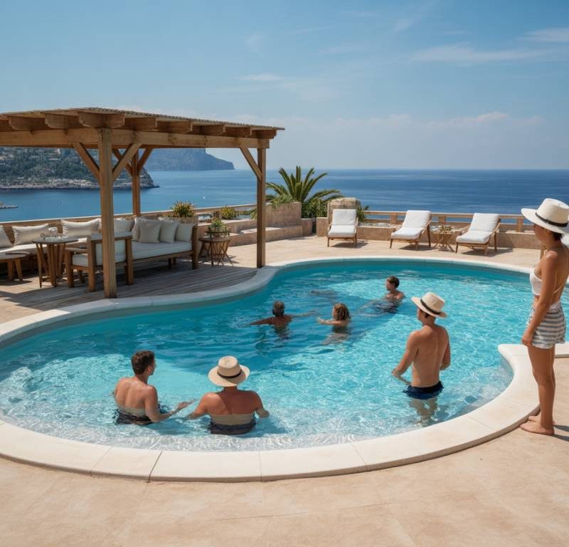 Créer une piscine en béton avec plage immergée : esthétique, confort et techniques de réalisation