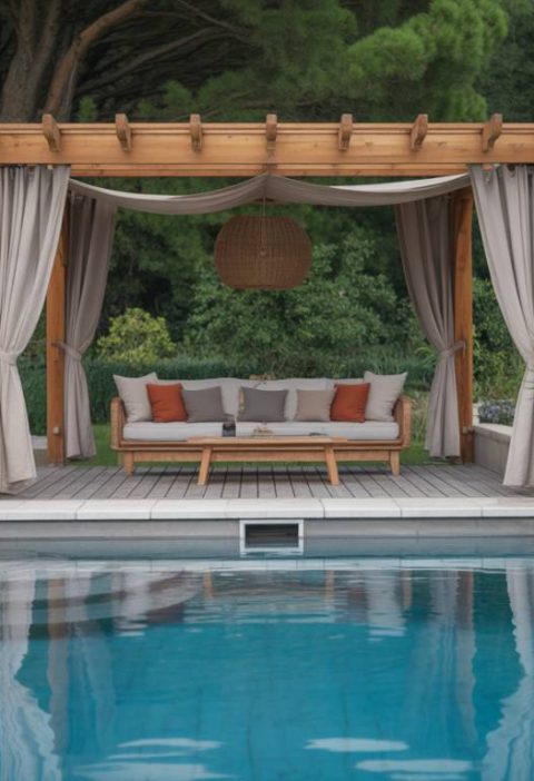 Pergola sur piscine : solutions, matériaux et règles à connaître pour couvrir partiellement son bassin