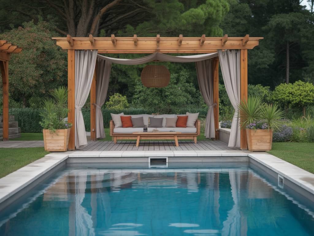 Pergola sur piscine : solutions, matériaux et règles à connaître pour couvrir partiellement son bassin