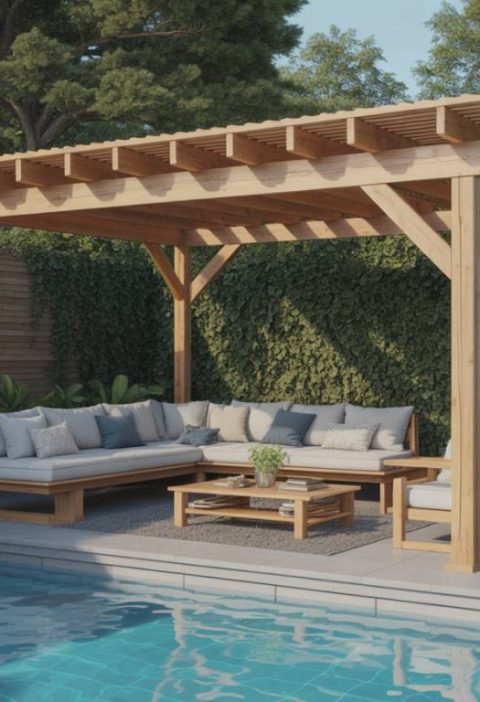 Pergola bord de piscine : exemples d’aménagement, choix du bois et astuces pour créer un espace ombragé
