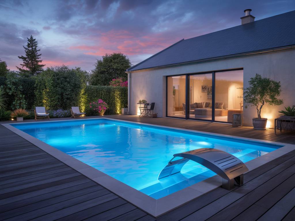 Éclairage de piscine en béton : comment concevoir un éclairage LED esthétique, sécurisé et économe en énergie