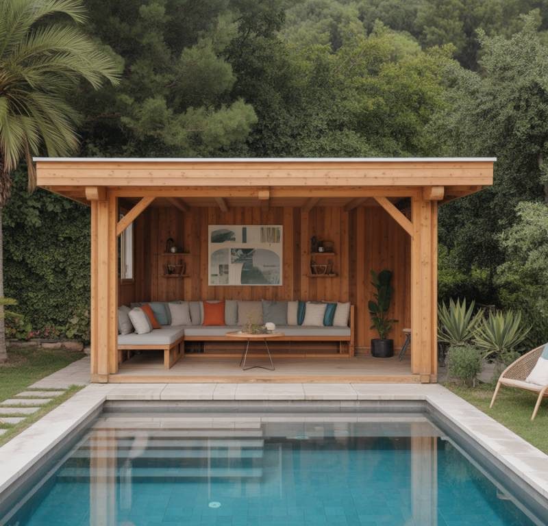 Pool house en béton : idées d’aménagement, intégration au jardin et conseils de construction